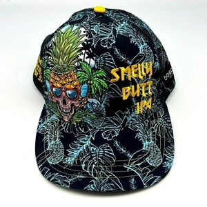 Boco Gear -Smelly Butt IPA Skull Coconut Palm Tree Colorful SnapBack Trucker Hat